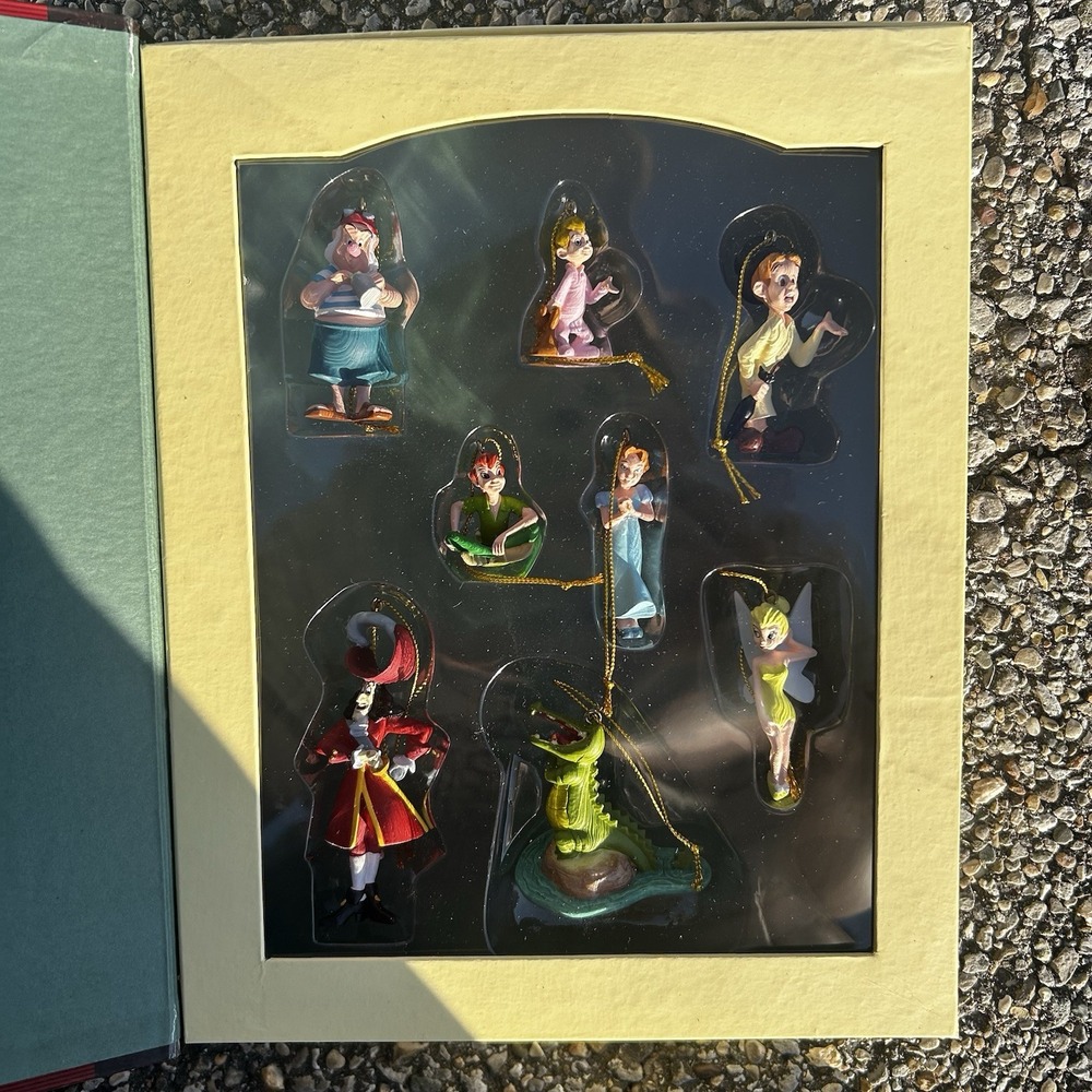 RETIRED Disney Peter Pan 8 Piece Christmas Storybook Collection Ornaments in Box - Picture 2 of 4